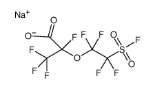 sodium 2,3,3,3-tetrafluoro-2-(1,1,2,2-tetrafluoro-2-(fluorosulfonyl)ethoxy)propanoate结构式