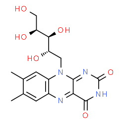 5-Deoxy-5-(3,4-dihydro-7,8-dimethyl-2,4-dioxobenzo[g]pteridin-10(2H)-yl)-L-arabinitol Structure