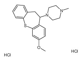 1-(2-methoxy-5,6-dihydrobenzo[b][1]benzothiepin-5-yl)-4-methylpiperazine,dihydrochloride Structure