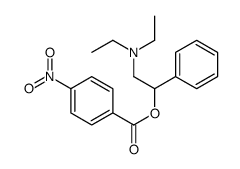 4-Nitrobenzoic acid 1-phenyl-2-(diethylamino)ethyl ester结构式