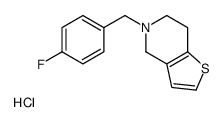 5-[(4-fluorophenyl)methyl]-6,7-dihydro-4H-thieno[3,2-c]pyridine,hydrochloride Structure