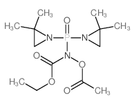 Carbamic acid, (acetyloxy)(bis(2,2-dimethyl-1-aziridinyl)phosphinyl)-, ethyl ester (9CI)结构式