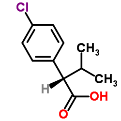 S-2-(4-氯苯基)-3-甲基丁酸结构式