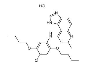 9-(4-Chloro-2,5-dibutoxyanilino)-7-methyl-1H-imidazo[4,5-f]quinoline Hydrochloride结构式