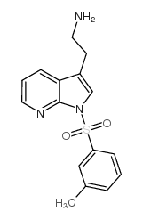 1H-Pyrrolo[2,3-b]pyridine-3-ethanamine, 1-[(3-methylphenyl)sulfonyl]- Structure