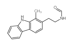 Formamide,N-[2-(1-methyl-9H-carbazol-2-yl)ethyl]-结构式
