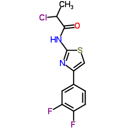 2-Chloro-N-[4-(3,4-difluoro-phenyl)-thiazol-2-yl]-propionamide结构式