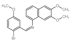 1-(2-bromo-5-methoxy-phenyl)-N-(6,7-dimethoxynaphthalen-1-yl)methanimine结构式