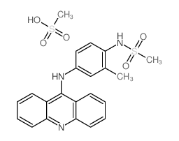N-[4-(acridin-9-ylamino)-2-methyl-phenyl]methanesulfonamide; methanesulfonic acid structure