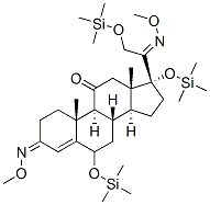 6,17,21-Tris[(trimethylsilyl)oxy]pregn-4-ene-3,11,20-trione 3,20-bis(O-methyloxime)结构式
