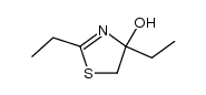 2,4-diethyl-4,5-dihydro-thiazol-4-ol Structure