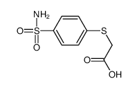 2-(4-sulfamoylphenyl)sulfanylacetic acid结构式