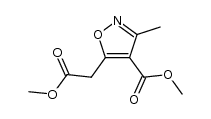 Methyl 5-methoxycarbonylmethyl-3-methylisoxazole-4-carboxylate结构式