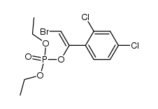 Phosphoric acid diethyl(Z)-2-bromo-1-(2,4-dichlorophenyl)vinyl ester结构式