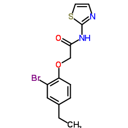 2-(2-Bromo-4-ethylphenoxy)-N-(1,3-thiazol-2-yl)acetamide Structure