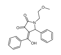 (4E)-4-[hydroxy(phenyl)methylidene]-1-(2-methoxyethyl)-5-phenylpyrrolidine-2,3-dione结构式