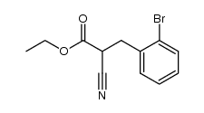 3-(2-bromo-phenyl)-2-cyano-propionic acid ethyl ester Structure