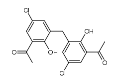 2,2'-dihydroxy-3,3'-diacetyl-5,5'-dichlorodiphenylmethane结构式