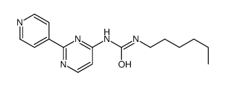 1-hexyl-3-(2-pyridin-4-ylpyrimidin-4-yl)urea Structure