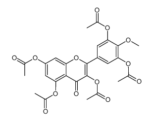 3,5,7-triacetoxy-2-(3,5-diacetoxy-4-methoxy-phenyl)-chromen-4-one Structure