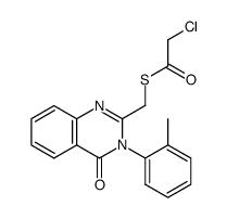 2-(chloroacetylsulfanyl-methyl)-3-o-tolyl-3H-quinazolin-4-one结构式