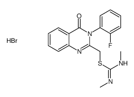 [3-(2-fluorophenyl)-4-oxoquinazolin-2-yl]methyl N,N'-dimethylcarbamimidothioate,hydrobromide结构式