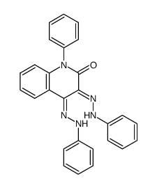 1-Phenyl-3,4-bis-(phenyl-hydrazono)-3,4-dihydro-1H-quinolin-2-one结构式