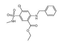 2-Benzylamino-4-chloro-5-methylsulfamoyl-benzoic acid ethyl ester Structure