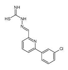[[6-(3-chlorophenyl)pyridin-2-yl]methylideneamino]thiourea结构式