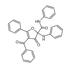 4-Benzoyl-3-oxo-5-phenyl-2-phenylamino-2,3-dihydro-furan-2-carboxylic acid phenylamide Structure