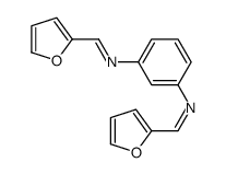 1-(furan-2-yl)-N-[3-(furan-2-ylmethylideneamino)phenyl]methanimine Structure