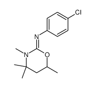 (4-chloro-phenyl)-(3,4,4,6-tetramethyl-[1,3]oxazinan-2-ylidene)-amine Structure