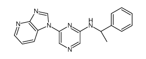 6-imidazo[4,5-b]pyridin-1-yl-N-[(1S)-1-phenylethyl]pyrazin-2-amine结构式