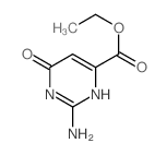 4-Pyrimidinecarboxylicacid, 2-amino-1,6-dihydro-6-oxo-, ethyl ester结构式