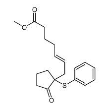 methyl 7-(2-oxo-1-phenylsulfanylcyclopentyl)hept-5-enoate Structure