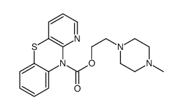 10H-Pyrido[3,2-b][1,4]benzothiazine-10-carboxylic acid 2-(4-methylpiperazino)ethyl ester结构式