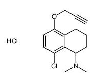 (8-chloro-5-prop-2-ynoxy-1,2,3,4-tetrahydronaphthalen-1-yl)-dimethylazanium,chloride结构式