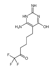 2,6-diamino-5-(6,6,6-trifluoro-5-oxohexyl)-1H-pyrimidin-4-one结构式