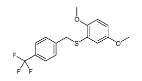 1,4-dimethoxy-2-[[4-(trifluoromethyl)phenyl]methylsulfanyl]benzene结构式