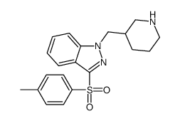 3-(4-methylphenyl)sulfonyl-1-(piperidin-3-ylmethyl)indazole Structure