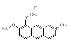 Benz[g]isoquinolinium, 8,9-dimethoxy-2-methyl-, iodide Structure