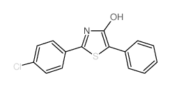 2-(4-氯苯基)-5-苯基-4-噻唑醇结构式