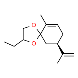 1,4-Dioxaspiro[4.5]dec-6-ene,2-ethyl-6-methyl-9-(1-methylethenyl)-,(9R)-(9CI) Structure