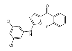 [2-(3,5-dichloroanilino)-1,3-thiazol-5-yl]-(2-fluorophenyl)methanone结构式