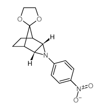 3-(4-nitro-phenyl)-(1rC8,2cH,4cH,5cC8)-spiro[3-aza-tricyclo[3.2.1.02,4]octane-8,2'-[1,3]dioxolane]结构式