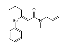 N-methyl-3-phenylselanyl-N-prop-2-enylhex-2-enamide结构式