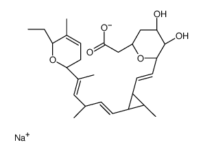sodium,2-[(2S,4S,5R)-6-[(E)-2-[(1S,2S,3R)-2-[(1E,3R,4E)-5-[(2R,6R)-6-ethyl-5-methyl-3,6-dihydro-2H-pyran-2-yl]-3-methylhexa-1,4-dienyl]-3-methylcyclopropyl]ethenyl]-4,5-dihydroxyoxan-2-yl]acetate Structure
