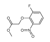 (2-fluoro-6-nitrophenoxy)acetic acid, methyl ester Structure