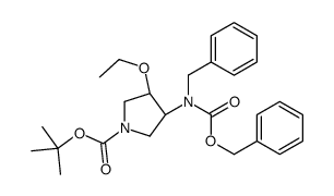 (3S,4S)-tert-butyl 3-(benzyl(benzyloxycarbonyl)amino)-4-ethoxypyrrolidine-1-carboxylate结构式