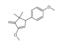 1-Methoxy-4-(3-methoxy-5,5-dimethyl-4-methylene-cyclopent-2-enyl)-benzene结构式